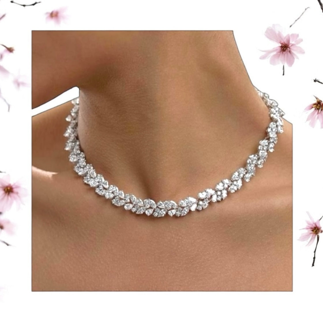 23.56 Carats combines pear, marquise, and round lab grown diamonds set in 950 Platinum