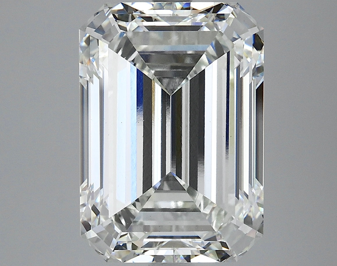 1 _ 9.99 Carats Three Stones Emerald Shape Earth-mined Diamond Ring, 950 Platinum